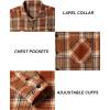 imageCOOFANDY Mens Flannel Shirts Casual Button Down Plaid Shirt Jacket Long Sleeve Fleece Shacket with PocketsBrown