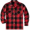imageCOOFANDY Mens Flannel Shirts Casual Button Down Plaid Shirt Jacket Long Sleeve Fleece Shacket with PocketsBuffalo Red