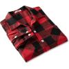 imageCOOFANDY Mens Flannel Shirts Casual Button Down Plaid Shirt Jacket Long Sleeve Fleece Shacket with PocketsBuffalo Red