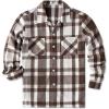 imageCOOFANDY Mens Flannel Shirts Casual Button Down Plaid Shirt Jacket Long Sleeve Fleece Shacket with PocketsCoffee