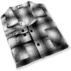 imageCOOFANDY Mens Flannel Shirts Casual Button Down Plaid Shirt Jacket Long Sleeve Fleece Shacket with PocketsGraphite Black