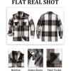 imageCOOFANDY Mens Flannel Shirts Casual Button Down Plaid Shirt Jacket Long Sleeve Fleece Shacket with PocketsGray