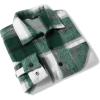 imageCOOFANDY Mens Flannel Shirts Casual Button Down Plaid Shirt Jacket Long Sleeve Fleece Shacket with PocketsGreen
