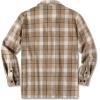 imageCOOFANDY Mens Flannel Shirts Casual Button Down Plaid Shirt Jacket Long Sleeve Fleece Shacket with PocketsKhaki