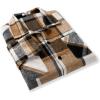 imageCOOFANDY Mens Flannel Shirts Casual Button Down Plaid Shirt Jacket Long Sleeve Fleece Shacket with PocketsKhaki Gray