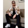imageCOOFANDY Mens Flannel Shirts Casual Button Down Plaid Shirt Jacket Long Sleeve Fleece Shacket with PocketsLight Khaki