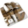 imageCOOFANDY Mens Flannel Shirts Casual Button Down Plaid Shirt Jacket Long Sleeve Fleece Shacket with PocketsLight Khaki