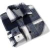 imageCOOFANDY Mens Flannel Shirts Casual Button Down Plaid Shirt Jacket Long Sleeve Fleece Shacket with PocketsNavy Blue