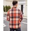 imageCOOFANDY Mens Flannel Shirts Casual Button Down Plaid Shirt Jacket Long Sleeve Fleece Shacket with PocketsOrange
