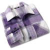 imageCOOFANDY Mens Flannel Shirts Casual Button Down Plaid Shirt Jacket Long Sleeve Fleece Shacket with PocketsPurple