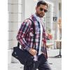 imageCOOFANDY Mens Flannel Shirts Casual Button Down Plaid Shirt Jacket Long Sleeve Fleece Shacket with PocketsRed Blue