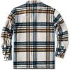 imageCOOFANDY Mens Flannel Shirts Casual Button Down Plaid Shirt Jacket Long Sleeve Fleece Shacket with PocketsWhite Blue