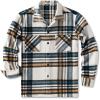 imageCOOFANDY Mens Flannel Shirts Casual Button Down Plaid Shirt Jacket Long Sleeve Fleece Shacket with PocketsWhite Blue