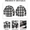 imageCOOFANDY Mens Flannel Shirts Casual Button Down Plaid Shirt Jacket Long Sleeve Fleece ShacketBlue Plaid