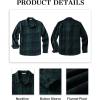imageCOOFANDY Mens Flannel Shirts Casual Button Down Plaid Shirt Jacket Long Sleeve Fleece ShacketGreennavy Plaid