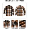 imageCOOFANDY Mens Flannel Shirts Casual Button Down Plaid Shirt Jacket Long Sleeve Fleece ShacketYellowgrey Plaid