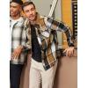 imageCOOFANDY Mens Flannel Shirts Long Sleeve Fleece Plaid Jacket Casual Stylish Button Down Shirts with PocketsKhaki