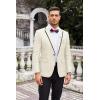 imageCOOFANDY Mens Floral Suit Jacket Embroidered Wedding Blazer Party Dinner TuxedoLight Yellowpattern1
