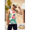 imageCOOFANDY Mens Floral Tank Top Sleeveless Tees All Over Print Casual Sport TShirts Hawaii Beach Vacation2 PackblackBeige