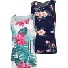 imageCOOFANDY Mens Floral Tank Top Sleeveless Tees All Over Print Casual Sport TShirts Hawaii Beach Vacation2 PackblackbWhite
