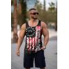 imageCOOFANDY Mens Floral Tank Top Sleeveless Tees All Over Print Casual Sport TShirts Hawaii Beach VacationFlag 1