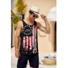 imageCOOFANDY Mens Floral Tank Top Sleeveless Tees All Over Print Casual Sport TShirts Hawaii Beach VacationFlag 1