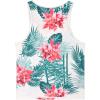 imageCOOFANDY Mens Floral Tank Top Sleeveless Tees All Over Print Casual Sport TShirts Hawaii Beach VacationWhite