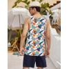 imageCOOFANDY Mens Floral Tank Top Sleeveless Tees All Over Print Casual Sport TShirts Hawaii Beach VacationWhite02