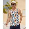 imageCOOFANDY Mens Floral Tank Top Sleeveless Tees All Over Print Casual Sport TShirts Hawaii Beach VacationWhite02