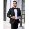 imageCOOFANDY Mens Floral Tuxedo Jacket Jacquard Suit Jacket Slim Fit Blazer for Wedding Prom DinnerBlack