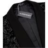 imageCOOFANDY Mens Floral Tuxedo Jacket Jacquard Suit Jacket Slim Fit Blazer for Wedding Prom DinnerBlack