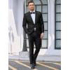 imageCOOFANDY Mens Floral Tuxedo Jacket Jacquard Suit Jacket Slim Fit Blazer for Wedding Prom DinnerBlack
