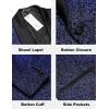 imageCOOFANDY Mens Floral Tuxedo Jacket Jacquard Suit Jacket Slim Fit Blazer for Wedding Prom DinnerBlue