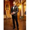 imageCOOFANDY Mens Floral Tuxedo Jacket Jacquard Suit Jacket Slim Fit Blazer for Wedding Prom DinnerGolden