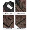 imageCOOFANDY Mens Floral Tuxedo Jacket Jacquard Suit Jacket Slim Fit Blazer for Wedding Prom DinnerGolden