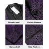 imageCOOFANDY Mens Floral Tuxedo Jacket Jacquard Suit Jacket Slim Fit Blazer for Wedding Prom DinnerPurple