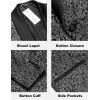 imageCOOFANDY Mens Floral Tuxedo Jacket Jacquard Suit Jacket Slim Fit Blazer for Wedding Prom DinnerSilver