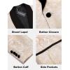 imageCOOFANDY Mens Floral Tuxedo Jacket Jacquard Suit Jacket Slim Fit Blazer for Wedding Prom DinnerType02champagne