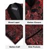 imageCOOFANDY Mens Floral Tuxedo Jacket Jacquard Suit Jacket Slim Fit Blazer for Wedding Prom DinnerType02wine Red