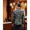 imageCOOFANDY Mens Floral Tuxedo Jacket Luxury Embroidered Stylish Suit Blazer Jacket for Wedding Party DinnerBlack