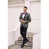 imageCOOFANDY Mens Floral Tuxedo Jacket Luxury Embroidered Stylish Suit Blazer Jacket for Wedding Party DinnerBlack