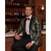imageCOOFANDY Mens Floral Tuxedo Jacket Luxury Embroidered Stylish Suit Blazer Jacket for Wedding Party DinnerBlack