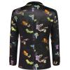 imageCOOFANDY Mens Floral Tuxedo Jacket Luxury Embroidered Stylish Suit Blazer Jacket for Wedding Party DinnerBlackbutterfly