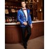 imageCOOFANDY Mens Floral Tuxedo Jacket Luxury Embroidered Stylish Suit Blazer Jacket for Wedding Party DinnerBlue