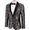 imageCOOFANDY Mens Floral Tuxedo Jacket Luxury Embroidered Stylish Suit Blazer Jacket for Wedding Party DinnerButterflyblack