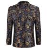 imageCOOFANDY Mens Floral Tuxedo Jacket Luxury Embroidered Stylish Suit Blazer Jacket for Wedding Party DinnerButterflyblack