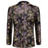 imageCOOFANDY Mens Floral Tuxedo Jacket Luxury Embroidered Stylish Suit Blazer Jacket for Wedding Party DinnerFlowerblack