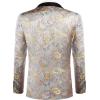 imageCOOFANDY Mens Floral Tuxedo Jacket Luxury Embroidered Stylish Suit Blazer Jacket for Wedding Party DinnerLuxurysilver