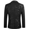imageCOOFANDY Mens Floral Tuxedo Jacket Luxury Embroidered Wedding Blazer Dress Suit for Party DinnerBlack