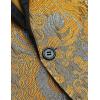 imageCOOFANDY Mens Floral Tuxedo Jacket Luxury Embroidered Wedding Blazer Dress Suit for Party DinnerGolden Yellow